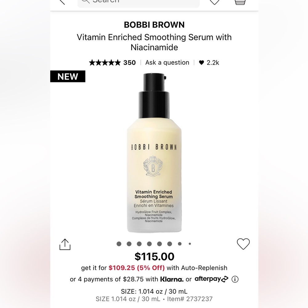 Bobbi Brown vitamin enriched smoothing serum